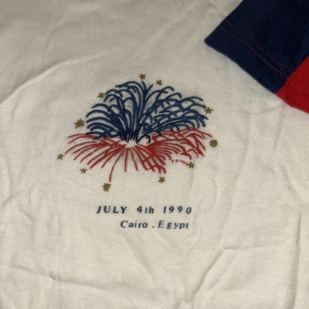 Vintage 1990 Fourth Of July Shirt Large‎